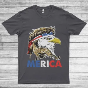 4th of July Eagle Mullet Merica American Flag USA Unisex T-Shirt