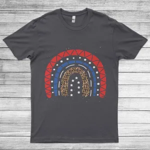 Funny 4th of July America Flag Boho Rainbow Unisex T-Shirt