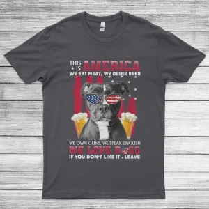 This Is America We Love Dogs America Flag Unisex T-Shirt