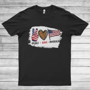 This Is America We Love Dogs America Flag Unisex T-Shirt