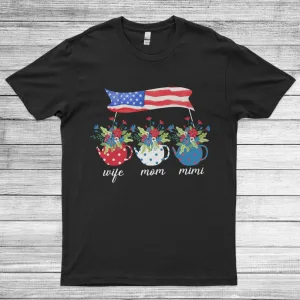 Funny 4th of July America Flag Boho Rainbow Unisex T-Shirt