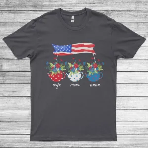 Mom Shirts 4th of July America Flag Unisex T-shirt