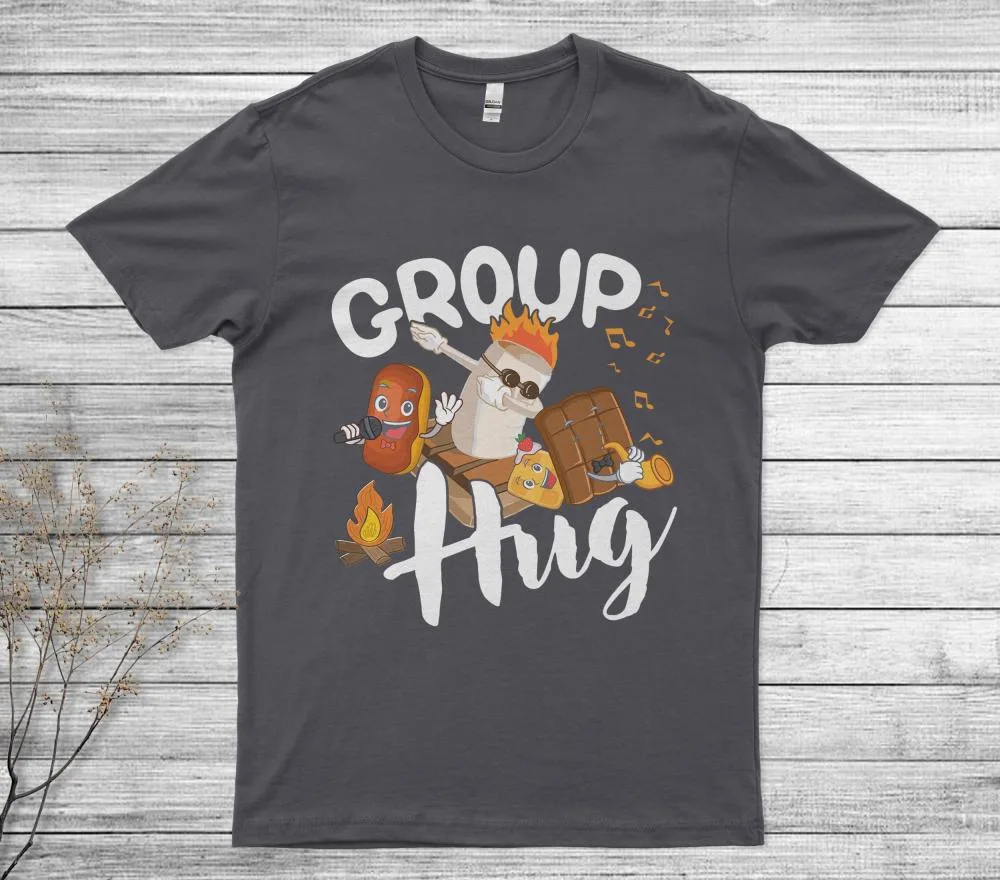 S'mores Marshmallow Camping Roasting Bonfire Group Hug T-Shirt