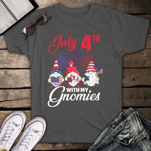 July 4th With My Gnomies Patriotic Gnome Fireworks Unisex T-shirt