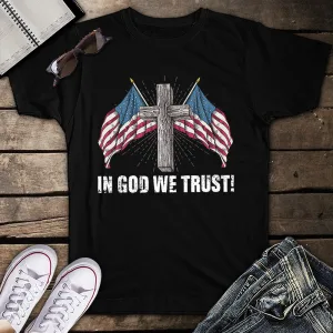 Red White and Blessed 4th of July American Cross Patriotic Unisex T-Shirt