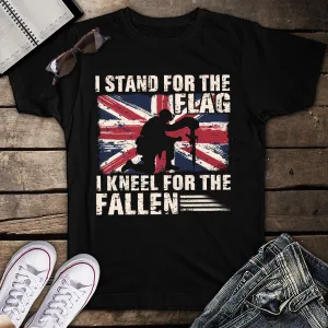 I Stand For The Flag I Knee For The Fallen Veteran American Flag 4th of July Unisex T-Shirt