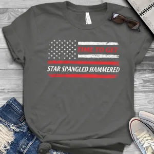 Time To Get Star Spangled Hammered Funny Drinking Shirts For The 4th of July Patriotic Unisex T-shirt