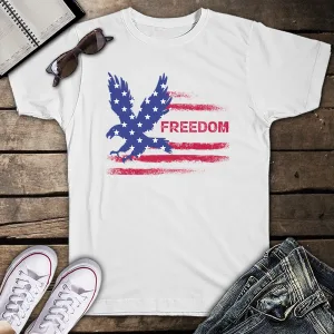 Distressed American Eagle Flag Freedom Unisex T-shirt