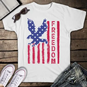 Distressed American Eagle Flag Freedom Unisex T-shirt