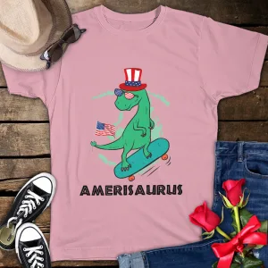 Amerisaurus Funny Dinosaur 4th of July Patriotic Unisex T-shirt