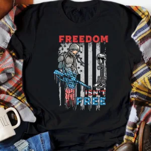 Freedom Isn't Free Veteran America Flag Proud Patriot Unisex T-shirt