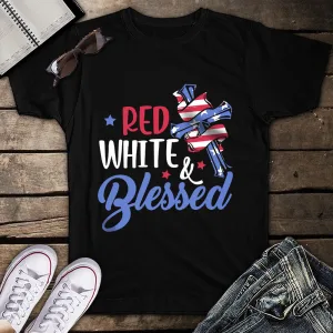 Red White & Blessed 4th of July Patriotic America Unisex T-shirt