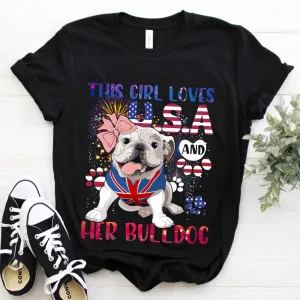 This Girl Loves USA and Her Corgi 4th of July Unisex T-Shirt