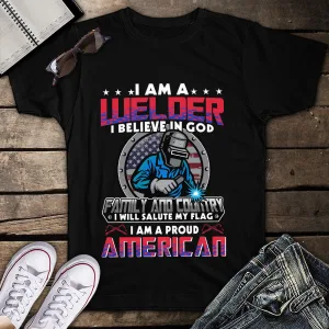 I Am A Trucker I Believe In God Family And Country Proud American Unisex T-Shirt