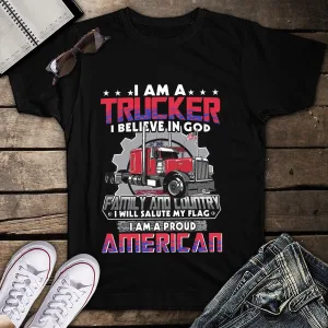 I Am A Firefighter I Believe In God Family And Country Proud American Unisex T-Shirt