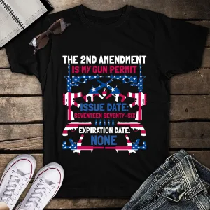 Gun US Flag Military Army Mens Unisex T-shirt