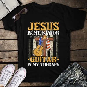 Jesus Is My Savior Football Is My Therapy Unisex T-Shirt