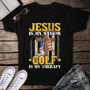 Jesus Is My Savior Football Is My Therapy Unisex T-Shirt