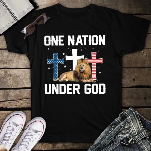 One Nation Under God Lion Unisex T-Shirt