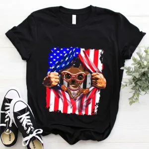 American Dog 4th Of July Patriotic Unisex T-Shirt